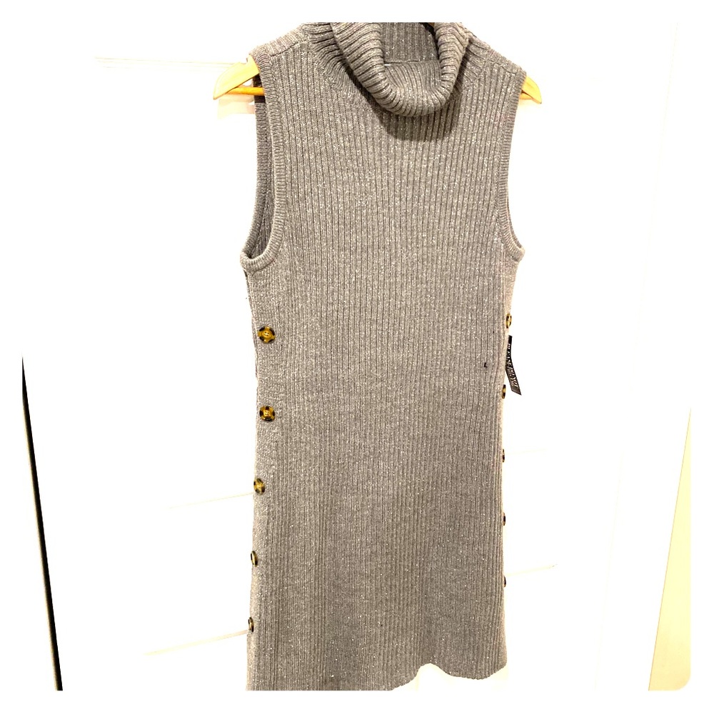 NWT NY&CO Sparkle Grey Sweater Dress